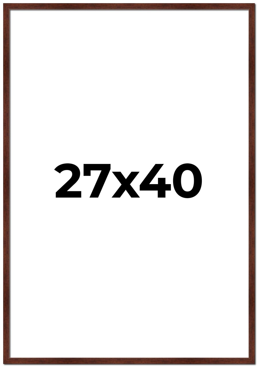 Classic Modern Brown Picture Frame - UV Acrylic, Foam Board Backing, Hanging Hardware